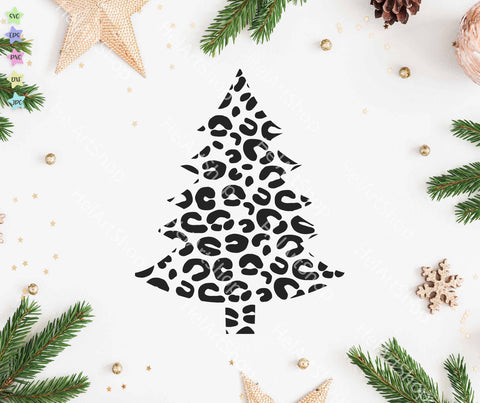 Leopard Tree SVG, Christmas Tree svg SVG _HelArtShop_ 