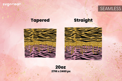 Leopard Tumbler Design | Skinny 20 oz | Tapered | Straight Sublimation SvgOcean 