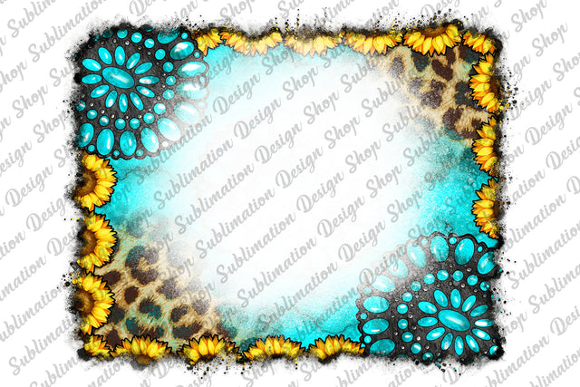 Leopard Turquoise Background With Bleach Effect, Leopard Background Png, Gemstone Png, Western Background Png, Sublimation Designs Downloads Sublimation SublimationDesignShop 