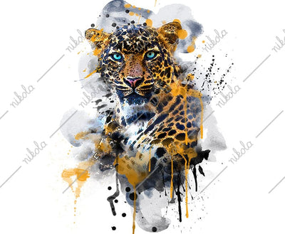 Leopard Watercolor Sublimation Clipart PNG JPG Sublimation nikola 