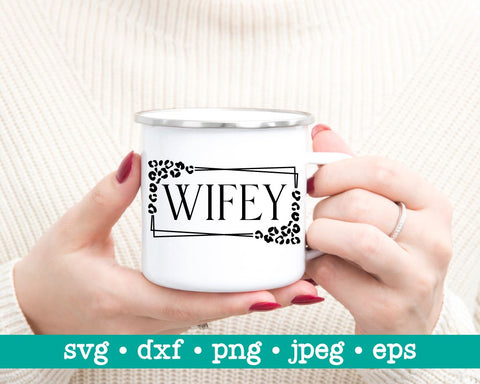 Leopard wifey svg, Cheetah wifey svg, Wife svg, Bride svg, Square frame svg, Wife cut file, Leopard design SVG MAKStudion 