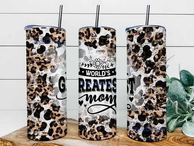 Leopard Worlds Greatest Mama 20oz Skinny Tumbler Design Sublimation, Mothers Day, Mama Tumbler Png, Leopard Tumbler, Worlds Greatest Mama Tumbler Sublimation iStyleDesign 