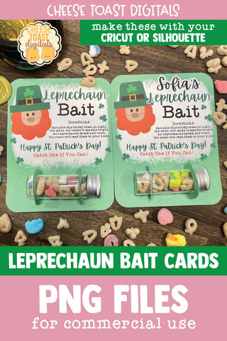 Leprechaun Bait Card | Printable St. Patrick's Day PNG Sublimation Cheese Toast Digitals 