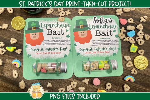 Leprechaun Bait Card | Printable St. Patrick's Day PNG Sublimation Cheese Toast Digitals 