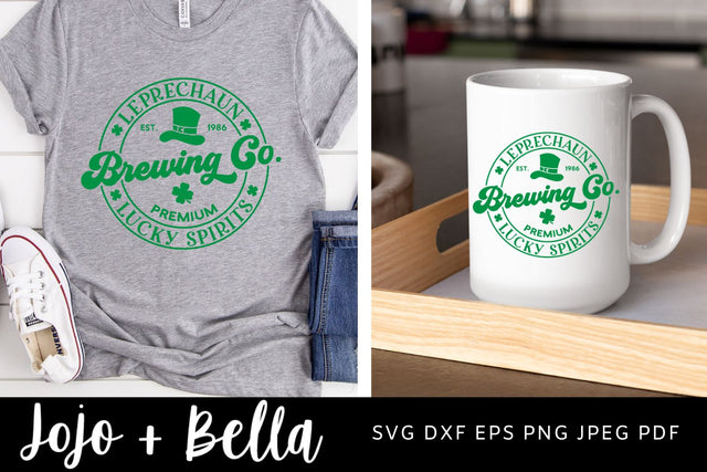 Leprechaun Brewing Co SVG, St Patricks Brewing SVG, St. Patricks day SVG, Funny St. Patricks svg, Svg files for Cricut, Silhouette SVG Jojo&Bella 