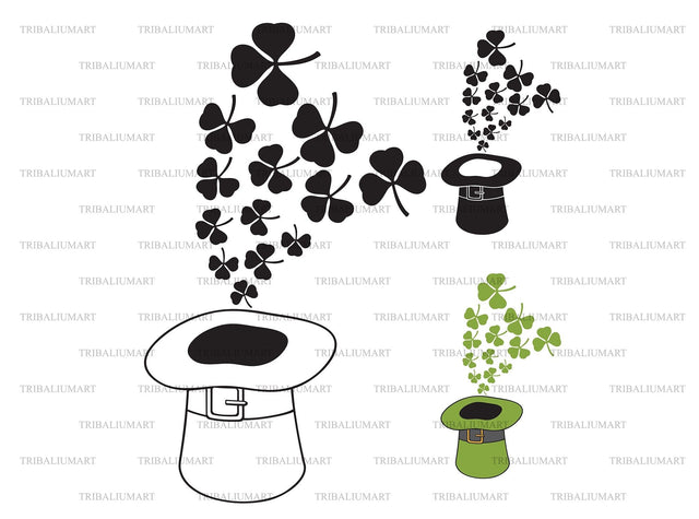 Leprechaun Green Top Hat (Saint Patrick's Day design) SVG TribaliumArtSF 