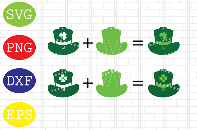Leprechaun Hat Earrings Svg, Patrick's Day Svg, Png, Eps, Dxf Files SVG DigitalSvgFiles 