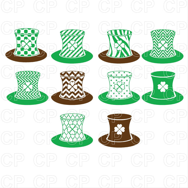 Leprechaun Hat SVG Bundle SVG cutperfectstudio