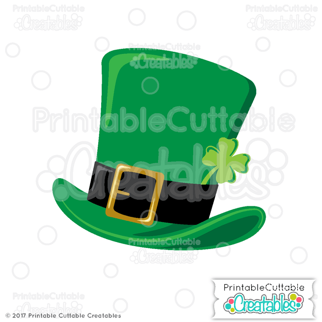 Leprechaun Hat SVG Printable Cuttable Creatables 