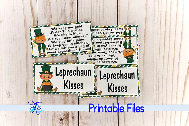 Leprechaun Kisses Bag Topper - Boy 3D Paper Family Creations 
