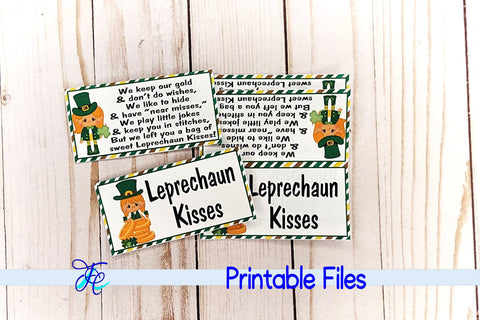 Leprechaun Kisses Bag Topper - Girl 3D Paper Family Creations 