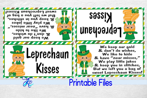Leprechaun Kisses Bag Topper - Girl 3D Paper Family Creations 