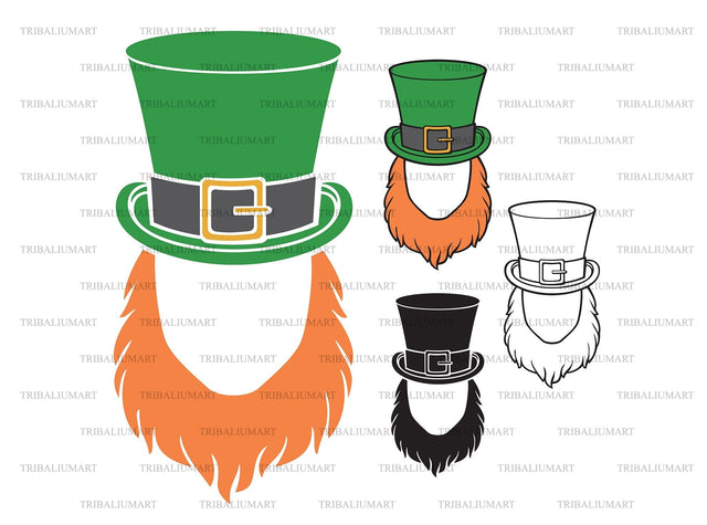 Leprechaun with beard SVG TribaliumArtSF 