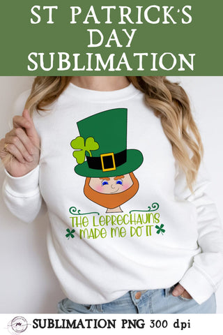 Leprechauns Sublimation, Funny Saint Patrick's Day PNG Sublimation Madison Mae Designs 