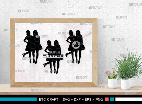 Lesbian Couple Monogram, Lesbian Couple Silhouette, Lesbian Couple SVG, Couple Svg, Homosexual Svg, Woman Lovers Svg, SB00374 SVG ETC Craft 