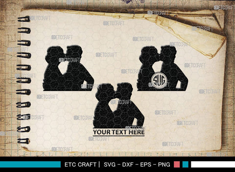 Lesbian Couple Monogram, Lesbian Couple Silhouette, Lesbian Couple SVG, Couple Svg, Homosexual Svg, Woman Lovers Svg, SB00374 SVG ETC Craft 