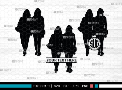 Lesbian Couple Monogram, Lesbian Couple Silhouette, Lesbian Couple SVG, Couple Svg, Homosexual Svg, Woman Lovers Svg, SB00374 SVG ETC Craft 