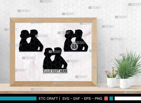 Lesbian Couple Monogram, Lesbian Couple Silhouette, Lesbian Couple SVG, Couple Svg, Homosexual Svg, Woman Lovers Svg, SB00374 SVG ETC Craft 
