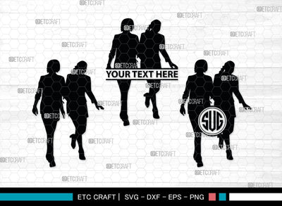 Lesbian Couple Monogram, Lesbian Couple Silhouette, Lesbian Couple SVG, Couple Svg, Homosexual Svg, Woman Lovers Svg, SB00374 SVG ETC Craft 