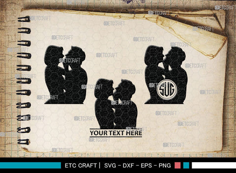 Lesbian Couple Monogram, Lesbian Couple Silhouette, Lesbian Couple SVG, Couple Svg, Homosexual Svg, Woman Lovers Svg, SB00374 SVG ETC Craft 