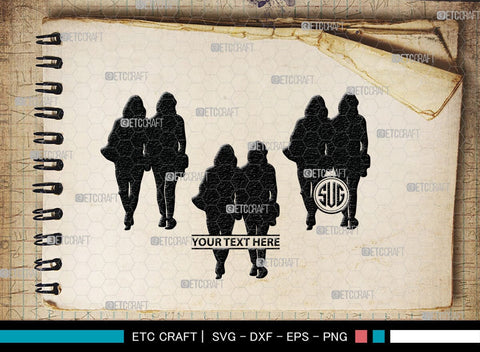 Lesbian Couple Monogram, Lesbian Couple Silhouette, Lesbian Couple SVG, Couple Svg, Homosexual Svg, Woman Lovers Svg, SB00374 SVG ETC Craft 