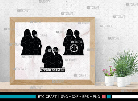 Lesbian Couple Monogram, Lesbian Couple Silhouette, Lesbian Couple SVG, Couple Svg, Homosexual Svg, Woman Lovers Svg, SB00374 SVG ETC Craft 