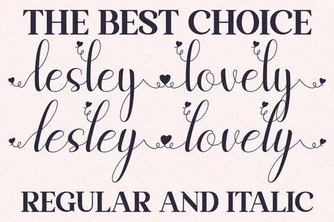 lesley lovely Font Letterena Studios 