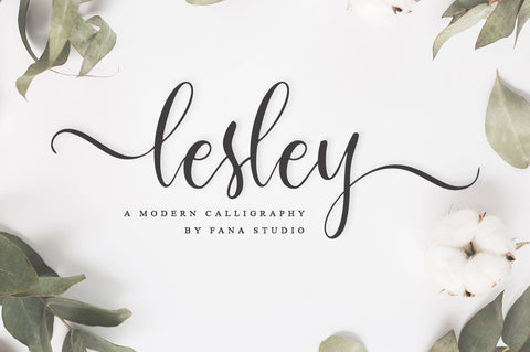 lesley script Font Anastasia 