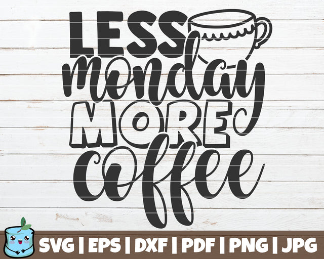 Less Monday More Coffee SVG MintyMarshmallows 