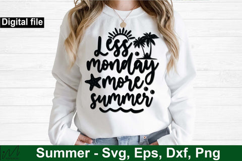 less Monday more summer 2svg,Sunshine svg, Summer vibes svg, Summer t shirt svg, Vacation Svg, Ocean Svg Svg, Beach Svg, Beach t shirt svg, Summer mug svg, Beach time svg, Summer Cut Files, Hello summer svg, Lake time SVG Isabella Machell 