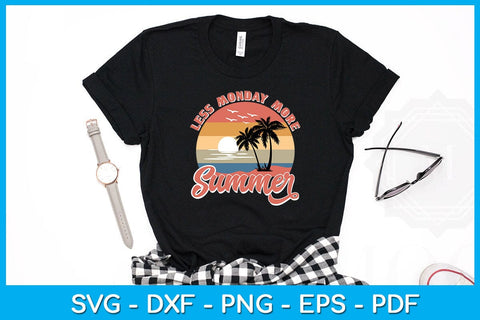 Less Monday More Summer PNG Summer Sublimation Printable Files Sublimation Creativedesigntee 