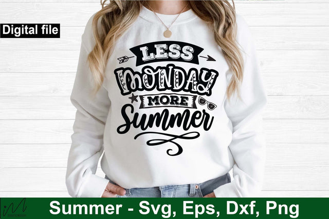 less Monday more summer svg, Sunshine svg, Summer vibes svg, Summer t shirt svg, Vacation Svg, Ocean Svg Svg, Beach Svg, Beach t shirt svg, Summer mug svg, Beach time svg, Summer Cut Files, Hello summer svg, Lake time SVG Isabella Machell 