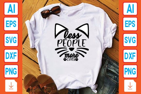 Less People More Cats SVG Craftlabsvg24 