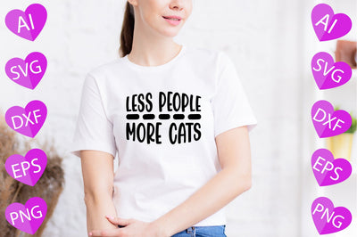 Less People More Cats SVG CraftlabSvg29 