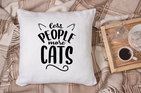Less People More Cats SVG Design SVG futivesvg 
