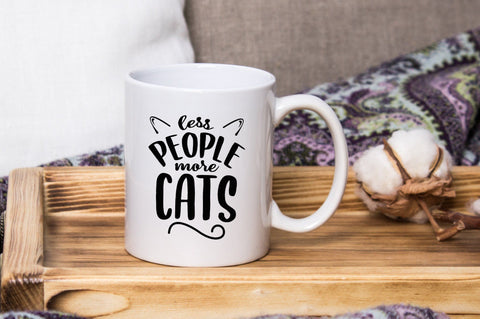 Less People More Cats SVG Design SVG futivesvg 
