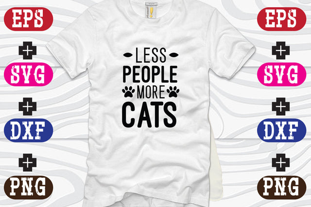 Less People More Cats SVG Nurstore 