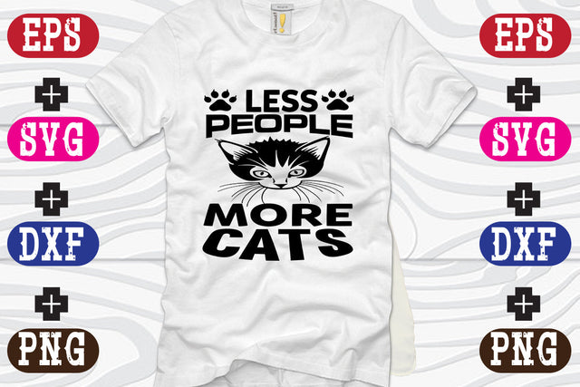 Less People More Cats SVG Nurstore 
