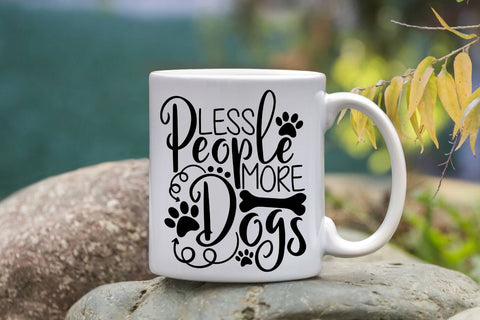 Less People More Dogs| Dog Lover SVG Cutting Files. SVG CosmosFineArt 