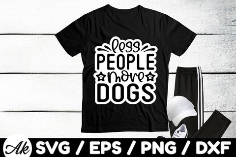 Less people more dogs Stickers SVG akazaddesign 