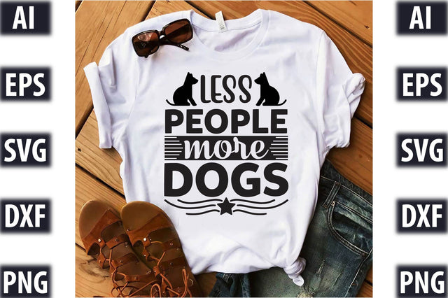 Less people more dogs SVG SVGista 