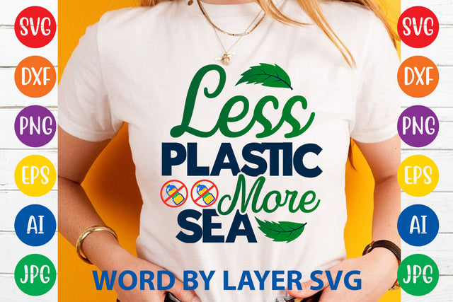 Less Plastic More Sea, Earth Day SVG Design SVG Rafiqul20606 