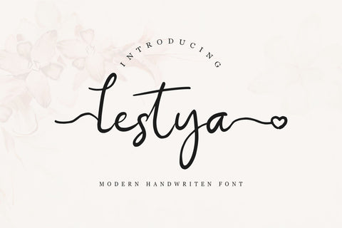 Lestya modern handwritten Font LetterdayStudio 