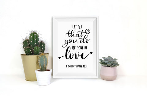 Let all that you do be done in love SVG - Christian SVG SVG Stacy's Digital Designs 