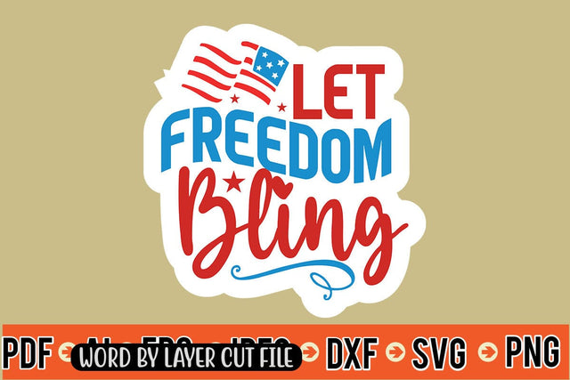 Let Freedom Bling Sticker SVG SVG MStudio 