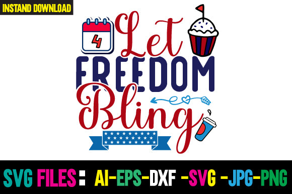 Let Freedom Bling SVG Cut File SVG Newmockups 