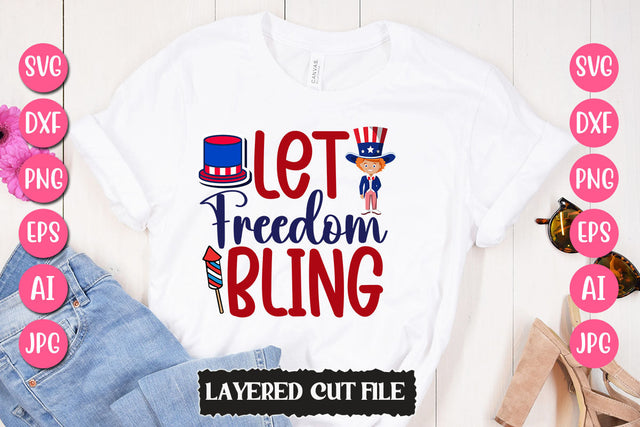 Let Freedom Bling SVG Cut File SVG Newmockups 