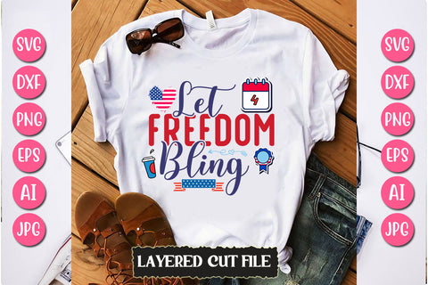 Let Freedom Bling SVG Cut File SVG Newmockups 