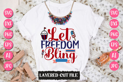 Let Freedom Bling SVG Cut File SVG Newmockups 