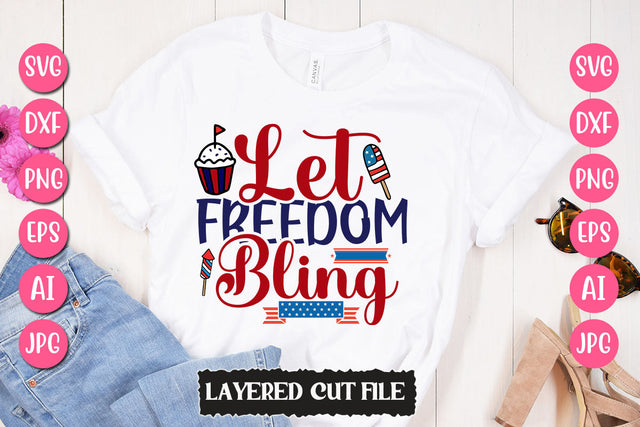 Let Freedom Bling SVG Cut File SVG Newmockups 